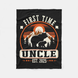 Uncle Est 2025 voor nieuwe vader Funny Father Fleece Deken