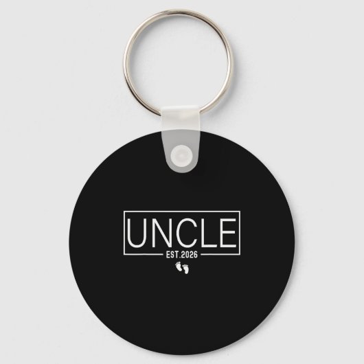 Uncle Est. 2026 New Uncle Promoted To Uncle Est. 2 Sleutelhanger (Voorkant)