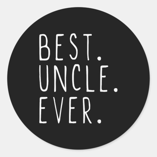Uncle Ever Family Cool Ronde Sticker (Voorkant)