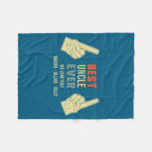 Uncle Ever Inting Finger Niece Nephew Names  Fleece Deken (Voorkant (Horizontaal))
