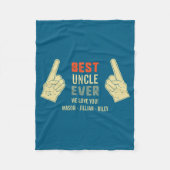 Uncle Ever Inting Finger Niece Nephew Names  Fleece Deken (Voorkant)