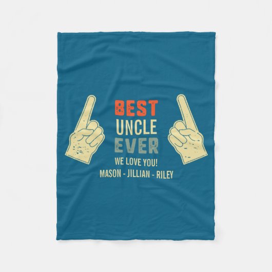 Uncle Ever Inting Finger Niece Nephew Names  Fleece Deken (Voorkant)
