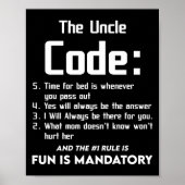 Uncle From Niece Nephew The Uncle Cool 5 Things Poster (Voorkant)