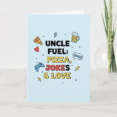 Uncle Fuel: Pizza, Jokes & Love  Greeting Card Kaart (Voorkant)