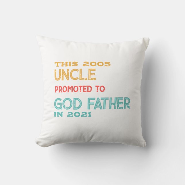 Uncle Godfather Retro  cadeau sinds T-shirt Kussen (Voorkant)