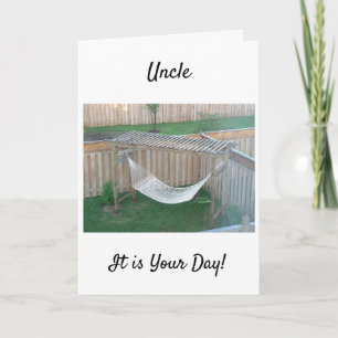 **UNCLE** HAMMOCK WACHT U OP UW BIRTHDAAGSE KAART