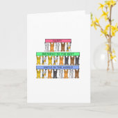 Uncle Happy Birthday Cartoon Cats Kaart (Gele Bloem)