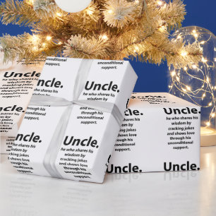 Uncle Inspirerend Funny Quote Typografie Uncle Cadeaupapier