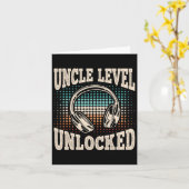 Uncle Level Ontgrendelde Video Gamer Gaming Retro  Kaart (Gele Bloem)