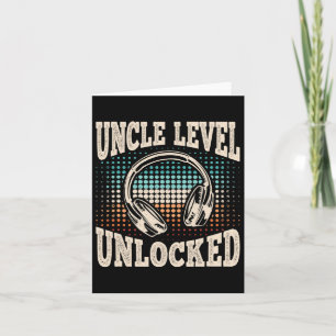 Uncle Level Ontgrendelde Video Gamer Gaming Retro  Kaart