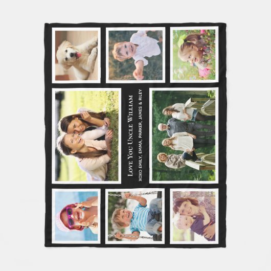 Uncle Love You Fotocollage Fleece Deken (Voorkant)