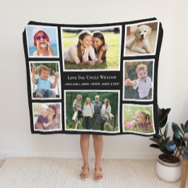 Uncle Love You Fotocollage Fleece Deken