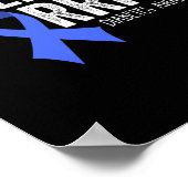 Uncle of a Warrior T1D Kind diabetisch blauw lint Poster (Hoek)