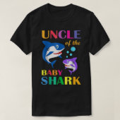 Uncle Of The Baby Birthday Shark Uncle Shark Chris T-shirt (Design voorkant)