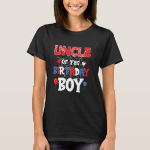 Uncle of the Birthday Boy Spider Kinder themafeest T-shirt