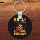 Uncle Of The Little Turkey Thanksgiving Baby Showe Sleutelhanger (Voorkant)