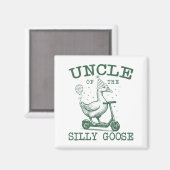 Uncle Of The Silly Goose First Birthday Family Mat Magneet (Voorkant / Achterkant)