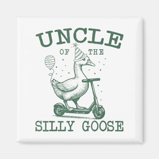 Uncle Of The Silly Goose First Birthday Family Mat Magneet (Voorkant)