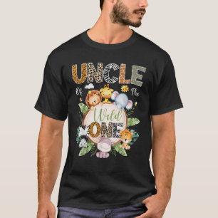 Uncle of the Wild One 1st Birthday Safari Oerwoud T-shirt