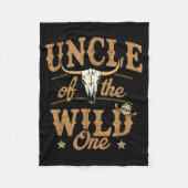 Uncle Of The Wild One Cowboy Western Rodeo Party M Fleece Deken (Voorkant)