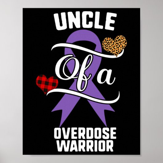 Uncle Overdose Awareness Leopard Buffel Plaid Fam Poster (Voorkant)