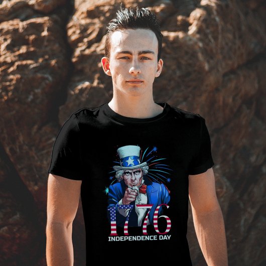 Uncle Sam 1776 Onafhankelijkheidsdag T-shirt