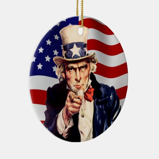 Uncle Sam 1 Keramisch Ornament (Rechts)
