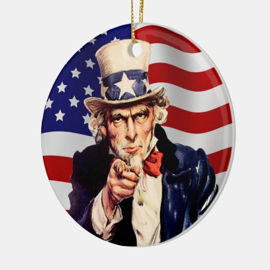 Uncle Sam 1 Keramisch Ornament (Links)