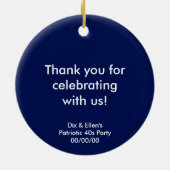 Uncle Sam 1 Keramisch Ornament (Achterkant)