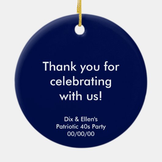 Uncle Sam 1 Keramisch Ornament (Achterkant)