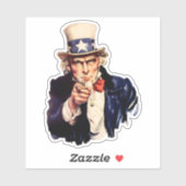 Uncle Sam 1 Sticker (Vel)
