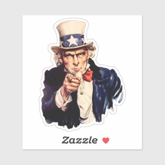 Uncle Sam 1 Sticker (Vel)