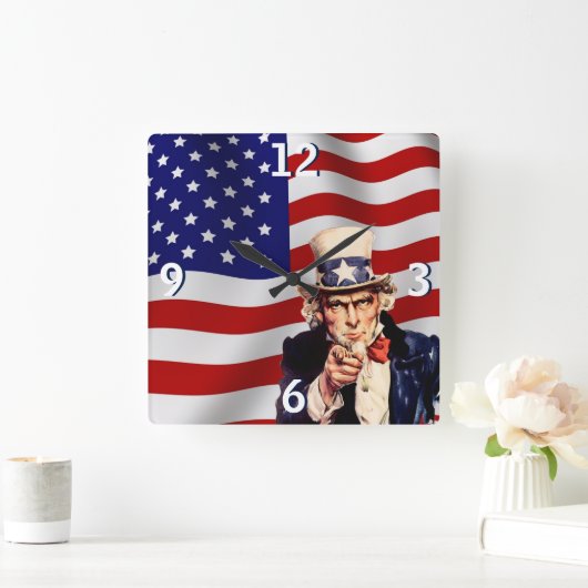 Uncle Sam 1 Vierkante Klok (Huis)