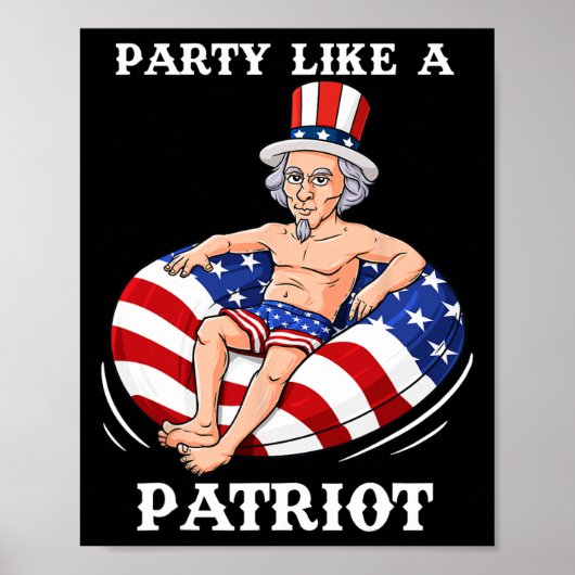 Uncle Sam 4th van juli USA Patriot Fun Poster (Voorkant)
