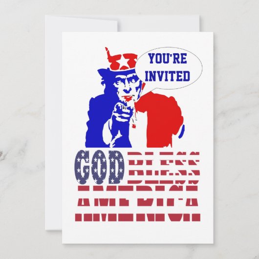 Uncle Sam American party Kaart (Voorkant)