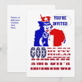 Uncle Sam American party Kaart (Voorkant / Achterkant)