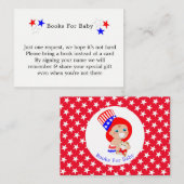 Uncle Sam Amerikaanse boeken voor Baby Informatiekaartje (Voorkant / Achterkant)