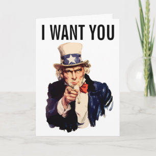 UNCLE SAM BIRTHDAY-KAARTEN, FUNNY KAART