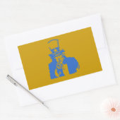 Uncle Sam (Blauw) op Sticker (Envelop)