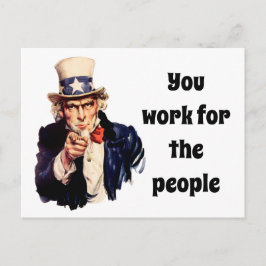 Uncle Sam: Boodschap aan gekozen ambtenaren Briefkaart