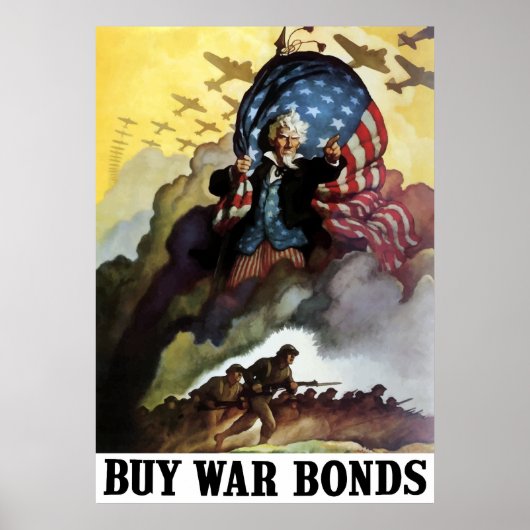 Uncle Sam -- Buy War Bonds Poster (Voorkant)