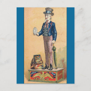  Uncle Sam Coin Bank Briefkaart
