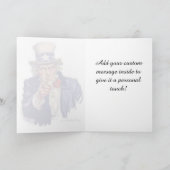 Uncle Sam Custom Birthday Greeting Card Kaart (Binnen)