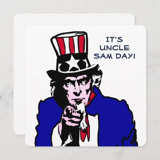 Uncle Sam Day Kaart (Voorkant / Achterkant)