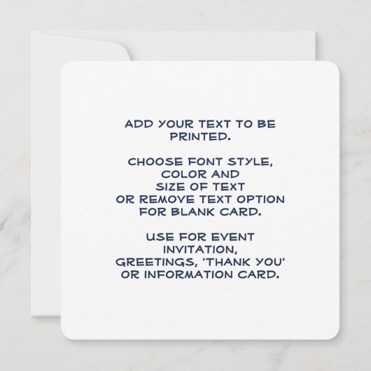 Uncle Sam Day Kaart (Achterkant)