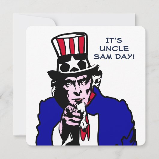 Uncle Sam Day Kaart (Voorkant)