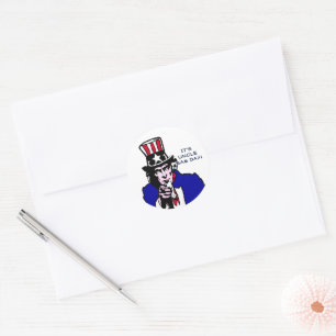 Uncle Sam Day Ronde Sticker