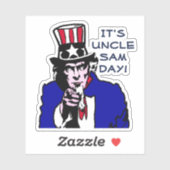 Uncle Sam Day Sticker (Vel)