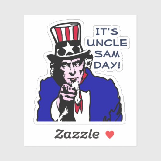 Uncle Sam Day Sticker (Vel)