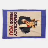 Uncle Sam: "Democratie heeft je nodig" Theedoek (Horizontaal)
